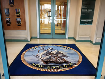 High Definition Logo Area Rug - Naval Health Clinic New England