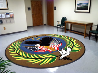 Veterans Affairs Chaplaincy Office Fort Benning Georgia - Custom Made Logo Mat Veterans Affairs Chaplaincy Office Fort Benning Georgia - Custom Made Logo Mat