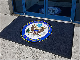 ToughTop Photo Inset Custom Logo Mat - US Embassy Tegucigalpa, Honduras