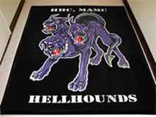 Custom Made Logo Mat Purchased On GSA Contract - Madigan Army Medical Base Hellhounds Tacoma Washington