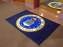 Custom Made Logo Mat Purchased On GSA Contract - Eglin Air For Base Valparaiso Florida Okaloosa County