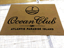 Custom Made Faux Coir Logo Mat Atlantis Paradise Island Nassau Bahamas