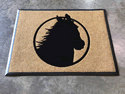 Custom Made FauxCoir Logo Mat Custom Made FauxCoir Logo Mat Horse Breeder of Reddington Connecticut