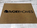 Custom Made Faux Coir Logo Mat Ivory Homes of Salt Lake City Utah