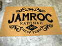 Custom Made Faux Coir Logo Mat Jamroc of Katonah NY