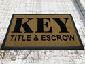 Custom Made Faux Coir Logo Mat Key Title & Escrow of Chattanooga Tennessee