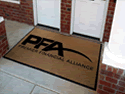 Custom Made Faux Coir Logo Mat Premier Financial of Suwanee Georgia