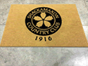 Custom Made Faux Coir Logo Mat Shackamaxon of Scotch Plains New Jersey