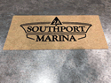 Custom Made FauxCoir Logo Mat Southport Marina of Southport North Carolina
