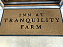 Custom Made Faux Coir Logo Mat The Inn at Tranquility Farm of Waynesville North Carolina