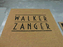 Custom Made Faux Coir Logo Mat Walker Zanger of Houston Texas