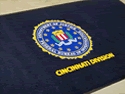 Custom Made Flocked Logo Mat Federal Bureau of Investigation of Cincinnati Ohio 02