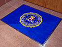 Custom Made Flocked Logo Mat Federal Bureau of Investigation of Newark New Jersey