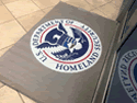 Custom Made Frontline Logo Mat Department of Homeland Security of Morgan Hill California