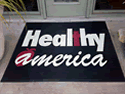 Custom Made Frontline Logo Mat Healthy America Insurance Agency of Fort Worth Texas