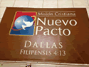 Custom Made Frontline Logo Mat Mision Christiana Nuevo Pacto Dallas of Garland Texas