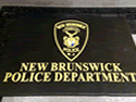 Custom Made Frontline Logo Mat Police Department of New Brunswick New Jersey