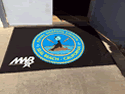 Custom Made Frontline Logo Mat US Navy MWR of NWS Seal Beach California