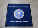Custom Made Graphics Inset Logo Mat Federal Bureau of Investigation Trenton New Jersey