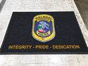 Custom Made Graphics Inset Logo Mat Police Department of Holmdel New Jersey