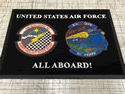 Custom Made Graphics Inset Logo Mat US Air Force 566 Intelligence Squadron of Buckley AFB Colorado