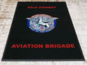 Custom Made Graphics Inset Logo Mat US Army 82nd Combat Aviation Brigade of Fort Bragg North Carolina