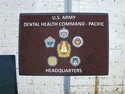 Custom Made Graphics Inset Logo Mat US Army Dental Health Command Pacific of Fort Shafter Hawaii