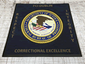 Custom Made Graphics Inset Logo Mat US Department of Justice FCI Dublin of Dublin California