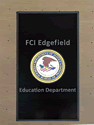 Custom Made Graphics Inset Logo Mat US Department of Justice FCI Edgefield of Edgefield, South Carolina