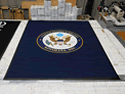 Custom Made Graphics Inset Logo Mat US Department of State American Embassy of Kinshasa DRC