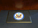 Custom Made Graphics Inset Logo Mat US Department of State US Embassy of Tegucigalpa Honduras 01