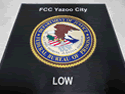 Custom Made Graphics Inset Logo Mat US Federal Bureau of Prisons FCC Yazoo of Yazoo City Mississippi
