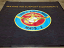 Custom Made Graphics Inset Logo Mat US Marines Marine Air Support Squadron 2 of Okinawa Japan