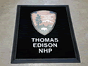 Custom Made Graphics Inset Logo Mat US National Park Service Thomas Edison National Historic Park of West Orange New Jersey 02