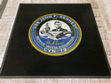 Custom Made Graphics Inset Logo Mat US Navy CVN 79 of Newport News Virginia