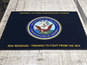 Custom Made Graphics Inset Logo Mat US Navy Electronics Maintenance Division of NAS Meridian Mississippi