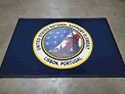 Custom Made Graphics Inset Logo Mat US Navy National Support Element of Lisbon Portugal