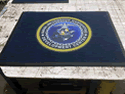 Custom Made Graphics Inset Logo Mat US Navy Naval Information Warfare Development Center of Suffolk Virginia 04