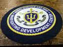 Custom Made Graphics Inset Logo Mat US Navy Naval Surface and Mine Warfighting Development Center of Japan