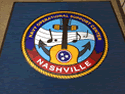Custom Made Graphics Inset Logo Mat US Navy Navy Operational Support Center of Nashville Tennessee