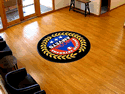 Custom Made High Definition Logo Rug Amvets of Columbus Ohio