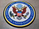 Custom Made High Definition Logo Rug US Department of State of Bern Switzerland