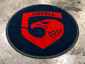 Custom Made Logo Rug Lovell Government Services of Pensacola Florida