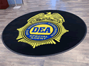 Custom Made Logo Rug US Drug Enforcement Administration of Sacramento California