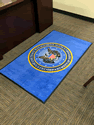 Custom Made Spectrum Logo Rug US Defense Contracting Management Agency of East Hartford Connecticut