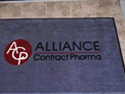 Custom Made Spectrum Logo Rug Alliance Contract Pharma of Harleysville Pennsylvania