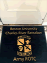 Custom Made Spectrum Logo Rug Boston University ROTC of Boston Massachusetts