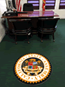 Custom Made Spectrum Logo Rug California State Assembly of Fresno California 01