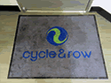 Custom Made Spectrum Logo Rug Cycle and Row Fitness Studio of West Bloomfield Township Michigan 02