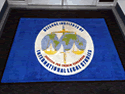 Custom Made Spectrum Logo Rug Defense Institute Legal Studies of Newport Rhode Island 02